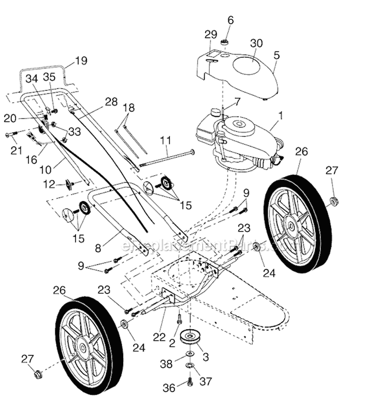 Page A Diagram and Parts List for WT420  Weed Eater Trimmer